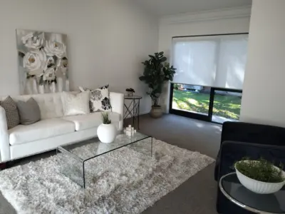 Villa 8 lounge with blinds